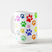 Sehr Niedliches Farbmuster von Pet Paw Print Kaffeetasse (Vorderseite Links)