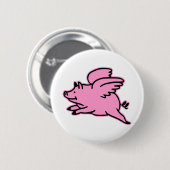 Sehr niedliches Fliegen-Rosa-Schwein Button (Vorne & Hinten)