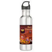 Sehr Niedliches Halloween-Design Edelstahlflasche (Vorderseite)
