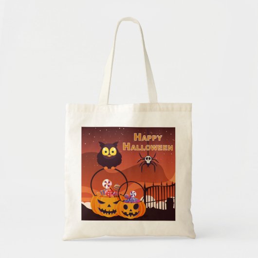 Sehr Niedliches Halloween-Design Tragetasche (Vorne)