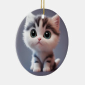 Sehr niedliches Kätzchen Keramik Ornament (Rechts)