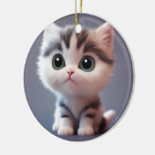 Sehr niedliches Kätzchen Keramik Ornament (Links)