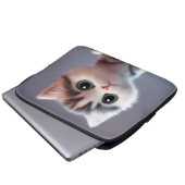 Sehr niedliches Kätzchen Laptopschutzhülle (Vorne Knopf)