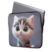Sehr niedliches Kätzchen Laptopschutzhülle (Vorderseite Links)