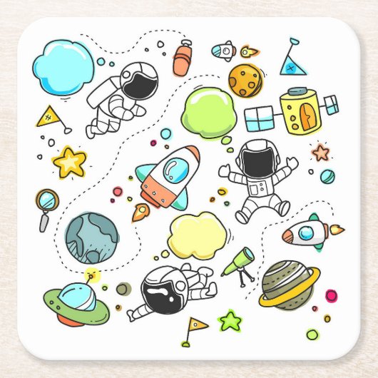 Sehr Niedliches Kinderspieldoodle Rechteckiger Pappuntersetzer (Vorderseite)