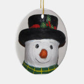 Sehr Niedliches Schneemann-Ornament Keramikornament (Rechts)