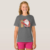 Sehr niedliches Weihnachtsmann- und Ren-| Shirt (Vorne ganz)