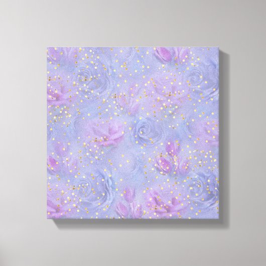 Sehr peri Aquarell, Rose, Tulpen Leinwanddruck (Vorderseite)