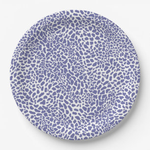 Sehr Peri Leopard Spot Muster Pappteller