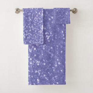 Sehr peri lila violette Glitzern Glitzer Badhandtuch Set