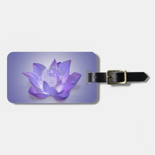 Sehr Peri Lotus und Yin Yang Gepäckanhänger (Vorderseite horizontal)