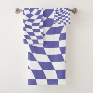 Sehr Peri verwarfene Karos Retro Psychedelic Badhandtuch Set
