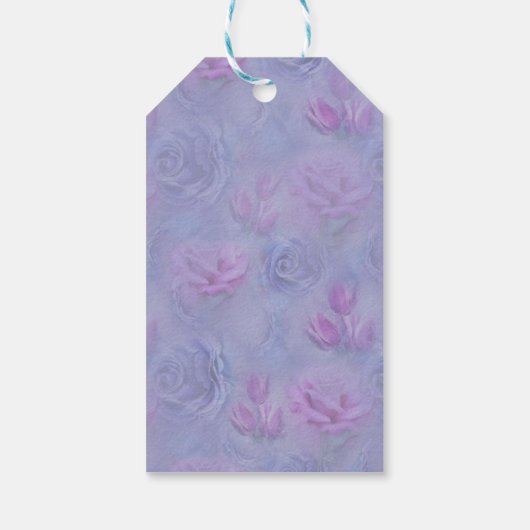 Sehr peri Wasserfarbe, Rose, Tulips Geschenktasten Geschenkanhänger (Rückseite)