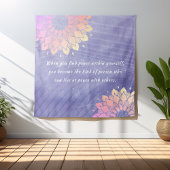 Sehr Peri Yoga Instructor Rose Gold Mandala Quotes Wandteppich