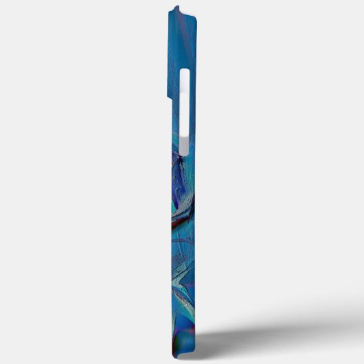 Sehr raue königsblaue digitale Textur in alter Far Case-Mate iPhone Hülle (Rückseite / Links)