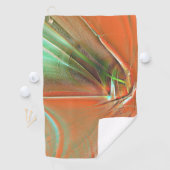 Sehr raue orangefarbene digitale Textur, grimmige, Golfhandtuch (Insitu)