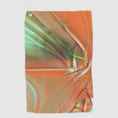 Sehr raue orangefarbene digitale Textur, grimmige, Golfhandtuch (Vorderseite)