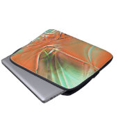 Sehr raue orangefarbene digitale Textur, grimmige, Laptopschutzhülle (Vorne Knopf)