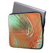 Sehr raue orangefarbene digitale Textur, grimmige, Laptopschutzhülle (Vorderseite Links)