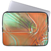 Sehr raue orangefarbene digitale Textur, grimmige, Laptopschutzhülle (Vorderseite)