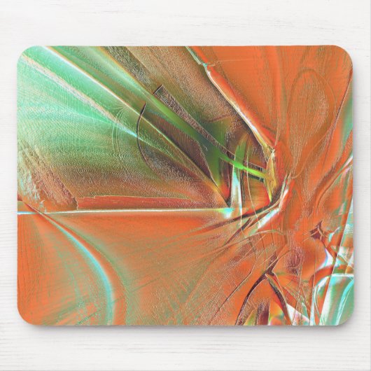 Sehr raue orangefarbene digitale Textur, grimmige, Mousepad (Vorne)