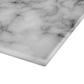 Sehr realistischer Naturstein aus weißem Marmor Schneidebrett (Ecke)