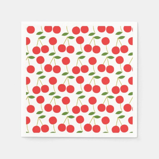 Sehr Red Cherry Paper Napkin Serviette (Vorderseite)