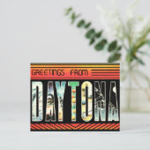 Sehr Retro Daytona Beach Florida Postkarte (Stehend Vorderseite)