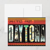 Sehr Retro Daytona Beach Florida Postkarte (Vorne/Hinten)
