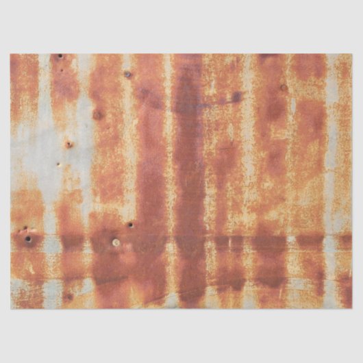 Sehr robuste Metallaußenwand eines ländlichen Ausb Seidenpapier (Vorderseite)