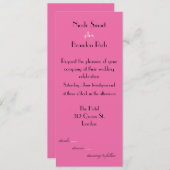 Sehr rosa Einladung zur Hochzeit (Vorne/Hinten)