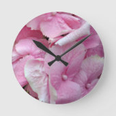 Sehr rosa Hydrangeas Wall Clock Runde Wanduhr (Vorderseite)
