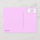 Sehr rosa Save the Date Rose Ankündigungspostkarte (Rückseite)