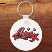 Sehr rotes Herz Graffiti-Schlüsselger Schlüsselanhänger (Vorderseite)