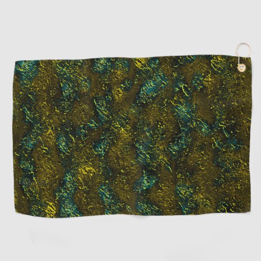 Sehr rustikal gealterte Textur in dunklem Ocker un Golfhandtuch (Horizontal)