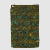 Sehr rustikal gealterte Textur in dunklem Ocker un Golfhandtuch (Vorderseite)