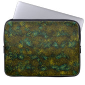 Sehr rustikal gealterte Textur in dunklem Ocker un Laptopschutzhülle (Vorderseite)