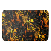 Sehr rustikal verbrannt goldfarbenes, abstraktes M Badematte (Vorderseite)