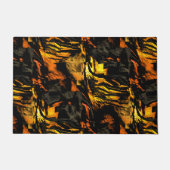 Sehr rustikal verbrannt goldfarbenes, abstraktes M Fußmatte (Vorderseite)