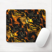Sehr rustikal verbrannt goldfarbenes, abstraktes M Mousepad (Mit Mouse)