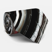 Sehr rustikale Silberstreifen oder kreisförmige Au Krawatte (Gerollt)