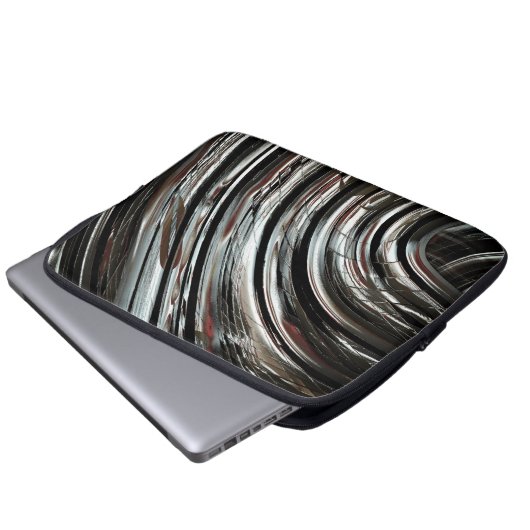 Sehr rustikale Silberstreifen oder kreisförmige Au Laptopschutzhülle (Vorne Knopf)