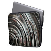 Sehr rustikale Silberstreifen oder kreisförmige Au Laptopschutzhülle (Vorderseite Links)