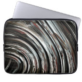 Sehr rustikale Silberstreifen oder kreisförmige Au Laptopschutzhülle (Vorderseite)