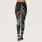 Sehr rustikale Silberstreifen oder kreisförmige Au Leggings (Rückseite)