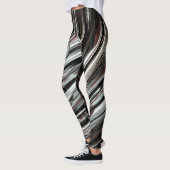 Sehr rustikale Silberstreifen oder kreisförmige Au Leggings (Links)
