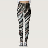 Sehr rustikale Silberstreifen oder kreisförmige Au Leggings (Vorderseite)