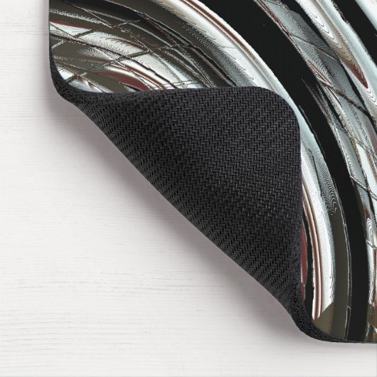 Sehr rustikale Silberstreifen oder kreisförmige Au Mousepad (Ecke)