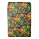 Sehr rustikales Gestein in gebranntem Gelb mit grü Badematte (Vorderseite Vertikal)