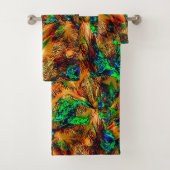 Sehr rustikales Gestein in gebranntem Gelb mit grü Badhandtuch Set (Insitu)